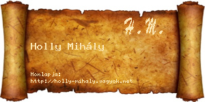 Holly Mihály névjegykártya
