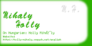 mihaly holly business card